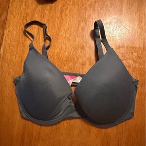 Victoria's Secret PINK Push-Up Bra 34D Gray Underwire‎ Padded Lingerie